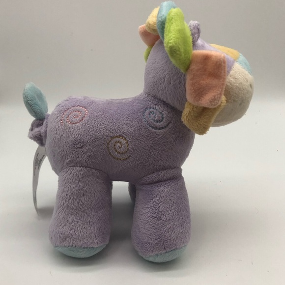 Babies R Us Lovey Security Plush Lion Purple Blue Musical Swirl Yellow Green - Picture 3 of 6